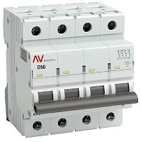 Выключатель автоматический EKF Averes AV-6 4п 50А D 6кА